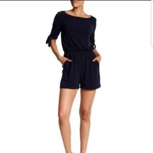 Vince Camuto Black Romper Size XS Tie Sleeves